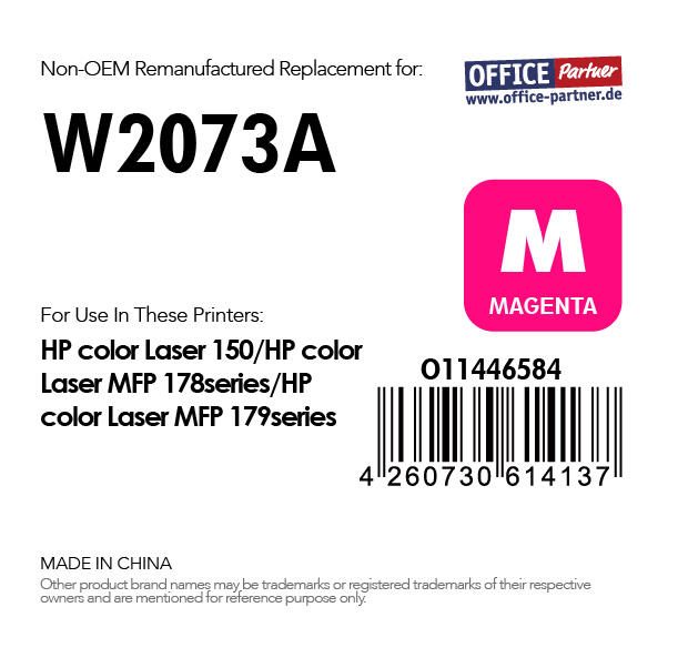 OFFICE-Partner Premium Toner - alternativ zu HP 117A (W2073A) - magenta OFFICE-Partner Premium Toner - alternativ zu HP 117A (W2073A) - magenta